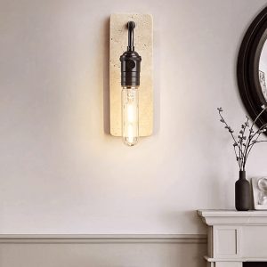 Lumiesta-lisboris-lampa-wiszca-trawertynowa-czarnazota-do-salonu-8xh23-cm-3.jpg Lisboris - Lampa wisząca trawertynowa, czarna/złota do salonu Ø8xH23 cm