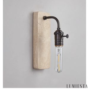 Lumiesta-lisboris-lampa-wiszca-trawertynowa-czarnazota-do-salonu-8xh23-cm-6.jpg Lisboris - Lampa wisząca trawertynowa, czarna/złota do salonu Ø8xH23 cm