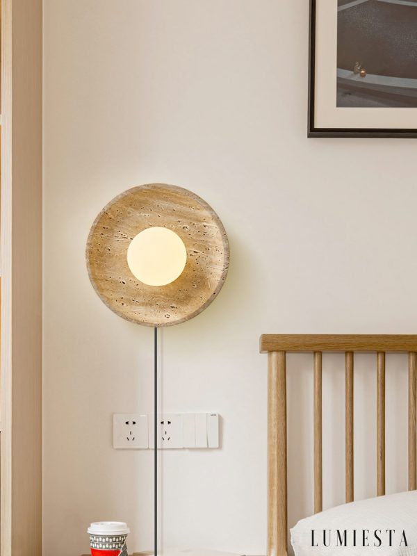 Lumiesta-lucernis-kinkiet-trawertynowy-do-salonu-i-sypialni-tybiay-2530-cm-8.jpg Lucernis - Kinkiet trawertynowy do salonu i sypialni, żółty/biały Ø25/30 cm