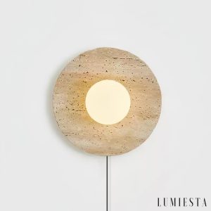 Lumiesta-lucernis-kinkiet-trawertynowy-do-salonu-i-sypialni-tybiay-2530-cm-9.jpg Lucernis - Kinkiet trawertynowy do salonu i sypialni, żółty/biały Ø25/30 cm