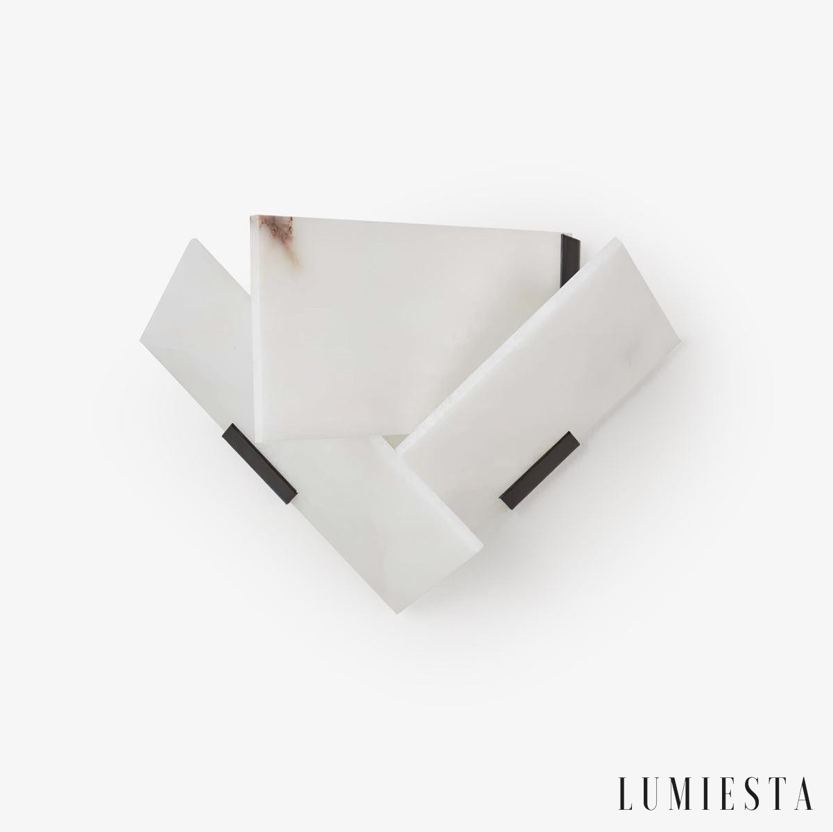 LuminisX - kinkiet alabastrowy biały nowoczesny