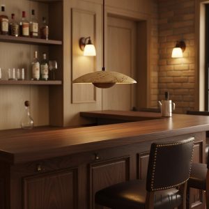 Lumiesta-manaura-lampa-wiszca-skandynawska-drewniana-orzech-do-jadalni-25-x-h8-cm-5.jpg Manaura - Lampa wisząca skandynawska drewniana, orzech do jadalni, Ø25 x H8 cm