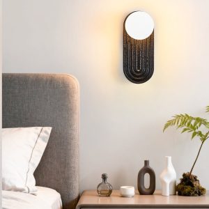 Lumiesta-marsevia-kinkiet-trawertynowy-nowoczesny-czarnybiay-do-salonu-11x25-cm-3.jpg Marsevia - Kinkiet trawertynowy nowoczesny, czarny/biały do salonu, Ø11x25 cm