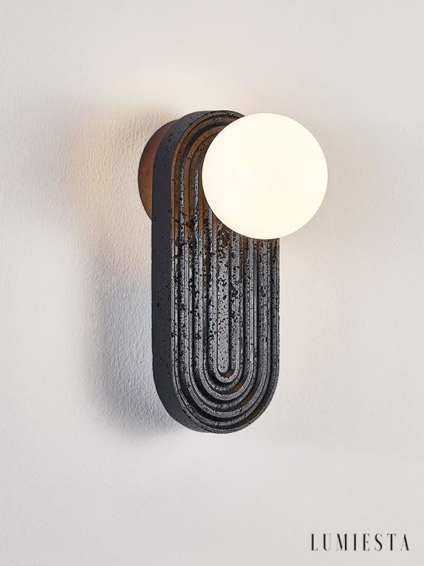 Lumiesta-marsevia-kinkiet-trawertynowy-nowoczesny-czarnybiay-do-salonu-11x25-cm-5.jpg Marsevia - Kinkiet trawertynowy nowoczesny, czarny/biały do salonu, Ø11x25 cm