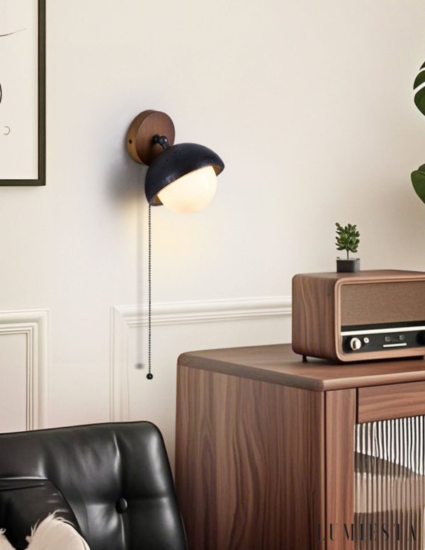 Lumiesta-mediterris-kinkiet-trawertynowy-czarny-z-orzechem-do-salonu-15x19-cm-4.jpg Mediterris - Kinkiet trawertynowy, czarny z orzechem do salonu, Ø15x19 cm