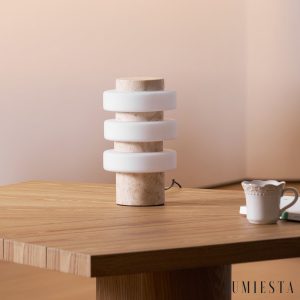 Lumiesta-meridia-lampa-stoowa-z-trawertynu-lub-marmuru-biaa-do-salonu-18-x-h30-cm-3.jpg Meridia - Lampa stołowa z trawertynu lub marmuru, biała do salonu Ø18 x H30 cm