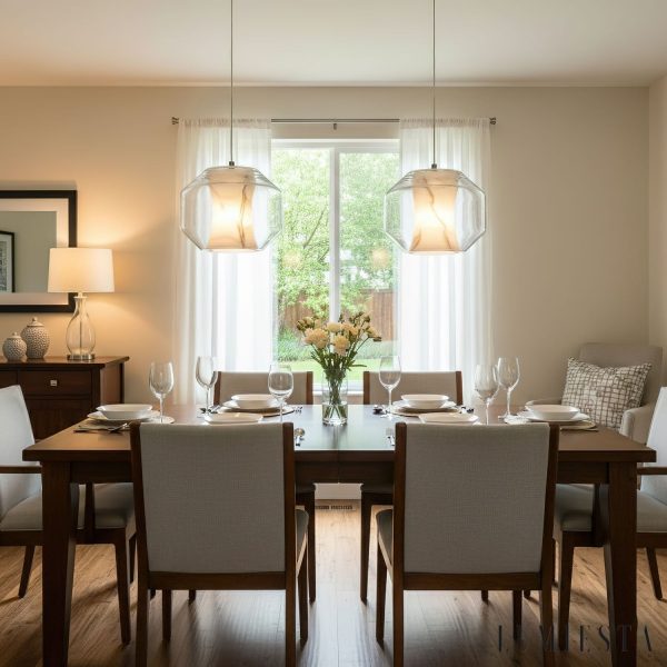 Metropolia - Lampa wisząca nowoczesna, alabaster, szaro-biała do salonu Ø20/25 cm