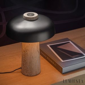 Lumiesta-montreuxa-lampa-stoowa-trawertynowa-ta-metalowa-do-salonu-2435-cm-6.jpg Montreuxa - Lampa stołowa trawertynowa, żółta, metalowa do salonu, Ø24/35 cm