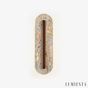 Lumiesta-orvetria-lampa-wiszca-trawertynowa-orzechowa-do-salonu-11-x-35-cm.jpg Orvetria - Lampa wisząca trawertynowa, orzechowa do salonu, Ø11 x 35 cm