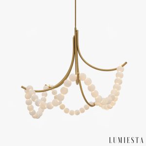 Lumiesta-perugina-lampa-wiszca-alabastrowa-zota-do-salonu-11792-cm.jpg Perugina - Lampa wisząca alabastrowa złota do salonu, Ø117/92 cm