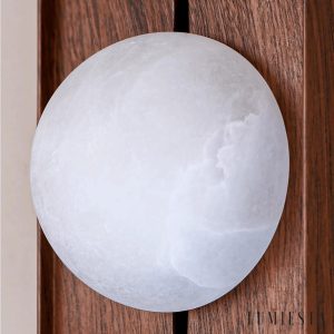 Piazzara - Lampa wisząca skandynawska, orzechowo-biała, do salonu, Ø19/20/12 cm