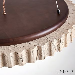 Lumiesta-provenxia-lampa-wiszca-trawertynowa-tybiay-nad-st-32x7-cm-3.jpg Provenxia - Lampa wisząca trawertynowa, żółty/biały, nad stół, Ø32x7 cm