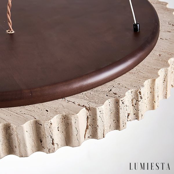 Lumiesta-provenxia-lampa-wiszca-trawertynowa-tybiay-nad-st-32x7-cm-3.jpg Provenxia - Lampa wisząca trawertynowa, żółty/biały, nad stół, Ø32x7 cm