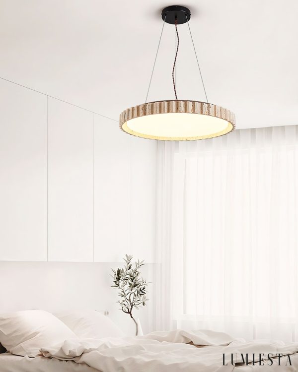 Lumiesta-provenxia-lampa-wiszca-trawertynowa-tybiay-nad-st-32x7-cm-8.jpg Provenxia - Lampa wisząca trawertynowa, żółty/biały, nad stół, Ø32x7 cm