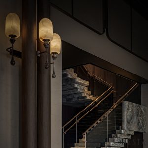 QuitoLux - Lampa wisząca glamour mosiężna z alabastrem do salonu Ø34x49 cm