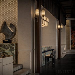 QuitoLux - Lampa wisząca glamour mosiężna z alabastrem do salonu Ø34x49 cm