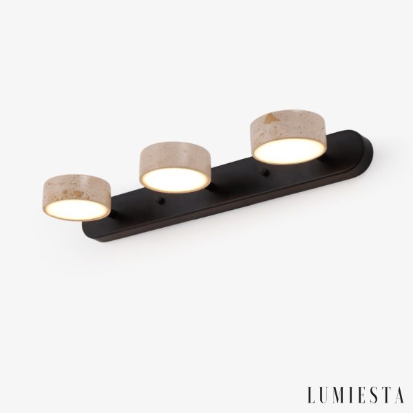 RavennaX - Modern marble ceiling light, black, for living room, Ø32/51 cm