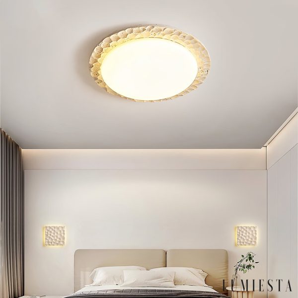 Lumiesta-rhodosia-lampa-sufitowa-trawertynowa-to-biaa-do-salonu-50-x-10-cm-1.jpg Rhodosia - Lampa sufitowa trawertynowa, żółto-biała do salonu Ø50 x 10 cm