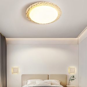 Lumiesta-rhodosia-lampa-sufitowa-trawertynowa-to-biaa-do-salonu-50-x-10-cm-3.jpg Rhodosia - Lampa sufitowa trawertynowa, żółto-biała do salonu Ø50 x 10 cm