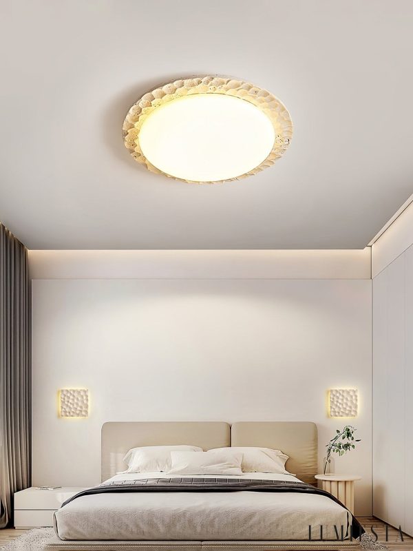 Lumiesta-rhodosia-lampa-sufitowa-trawertynowa-to-biaa-do-salonu-50-x-10-cm-3.jpg Rhodosia - Lampa sufitowa trawertynowa, żółto-biała do salonu Ø50 x 10 cm