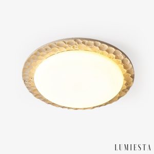 Lumiesta-rhodosia-lampa-sufitowa-trawertynowa-to-biaa-do-salonu-50-x-10-cm.jpg Rhodosia - Lampa sufitowa trawertynowa, żółto-biała do salonu Ø50 x 10 cm