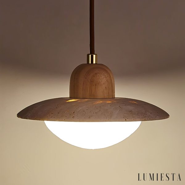 Lumiesta-rivierax-lampa-wiszca-drewniana-z-tym-trawertynem-do-jadalni-20h13-cm-5.jpg RivieraX - Lampa wisząca drewniana z żółtym trawertynem do jadalni, Ø20×H13 cm