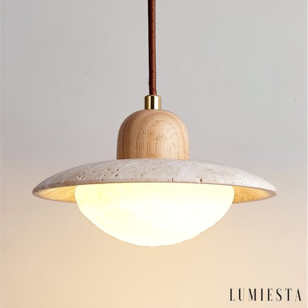 Lumiesta-rivierax-lampa-wiszca-drewniana-z-tym-trawertynem-do-jadalni-20h13-cm-6.jpg RivieraX - Lampa wisząca drewniana z żółtym trawertynem do jadalni, Ø20×H13 cm