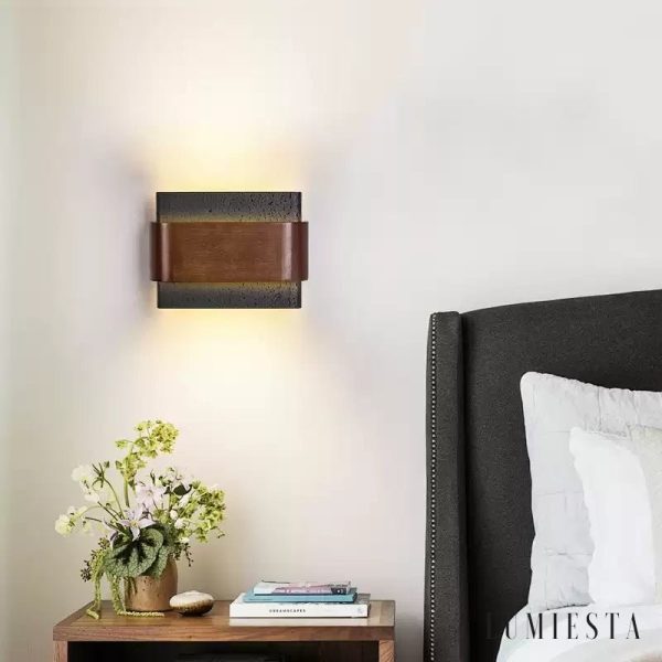 Lumiesta-rosariax-kinkiet-trawertynowy-z-orzechem-czarny-do-sypialni-22x16-cm-3.jpg Rosariax - Kinkiet trawertynowy z orzechem, czarny, do sypialni 22x16 cm