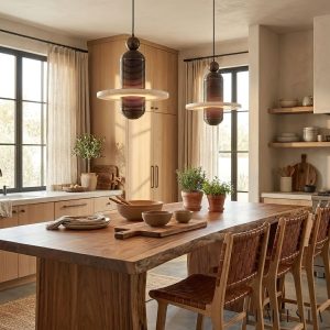 Scalara - Lampa wisząca loftowa czarno-biała z alabastrem do salonu, Ø28/40 cm