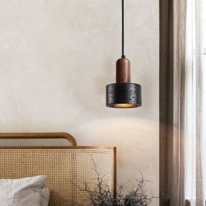 Lumiesta-sicilux-lampa-wiszca-trawertynowa-czarny-i-orzech-do-salonu-12xh16-cm-6.jpg Sicilux - Lampa wisząca trawertynowa, czarny i orzech do salonu Ø12xH16 cm