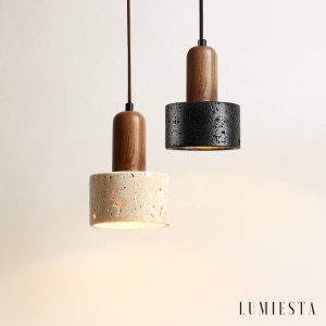Lumiesta-sicilux-lampa-wiszca-trawertynowa-czarny-i-orzech-do-salonu-12xh16-cm-8.jpg Sicilux - Lampa wisząca trawertynowa, czarny i orzech do salonu Ø12xH16 cm