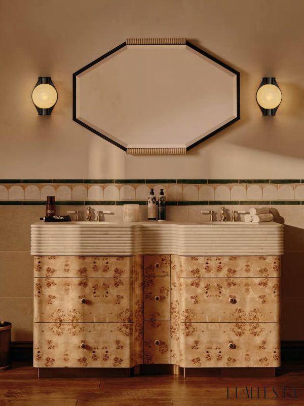 Sienaria - Lampa sufitowa alabastrowa, brązowo-biała do salonu, Ø16x21 cm