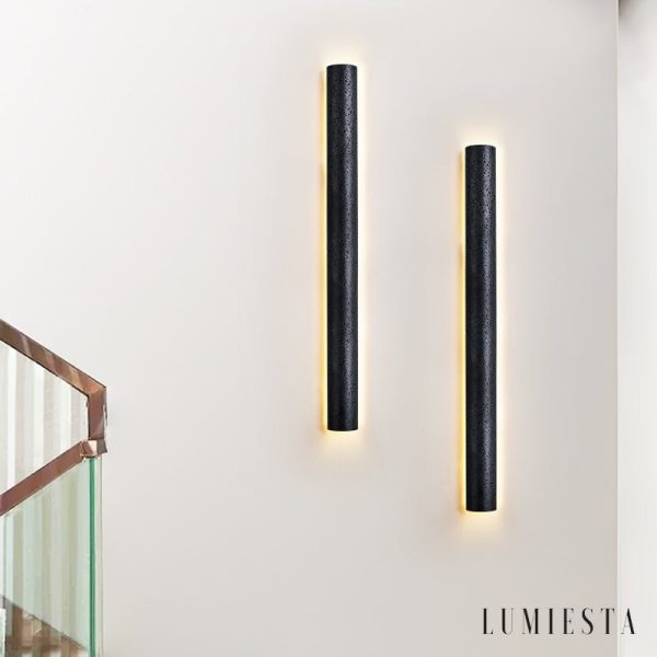 Sintria - Lampa wisząca czarna trawertynowa do jadalni, Ø10x35/60/90/120 cm