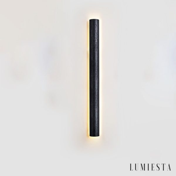 Sintria - Lampa wisząca czarna trawertynowa do jadalni, Ø10x35/60/90/120 cm