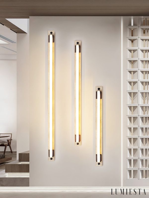 Lumiesta-slonevyr-kinkiet-nowoczesny-orzechty-trawertyn-do-salonu-5-x-6080100-1.jpg Slonevyr - Kinkiet nowoczesny orzech/żółty trawertyn do salonu, Ø5 x 60/80/100