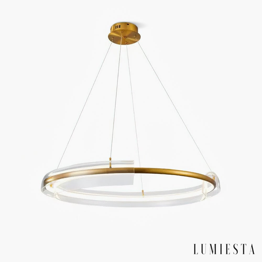 SolarisX – Lampa wisząca nowoczesna glamour, złota do salonu, Ø60/80/100 cm