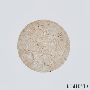 Solatva - Lampa wisząca trawertynowa, żółta, ściemnialna do salonu, Ø30 x H30 cm