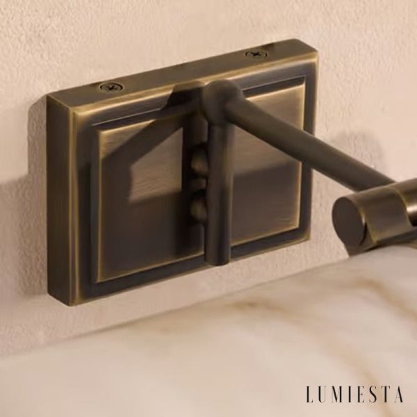 Titicara - Kinkiet alabastrowy nowoczesny, brązowo-biały do salonu 32x20x7 cm