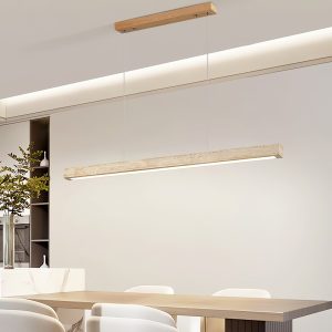 Toledis - Lampa wisząca trawertynowa, orzechowa do jadalni, Ø80/100/120/150 cm