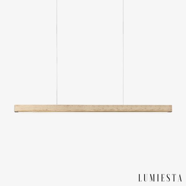 Toledis - Travertine walnut pendant lamp for dining room, Ø80/100/120/150 cm