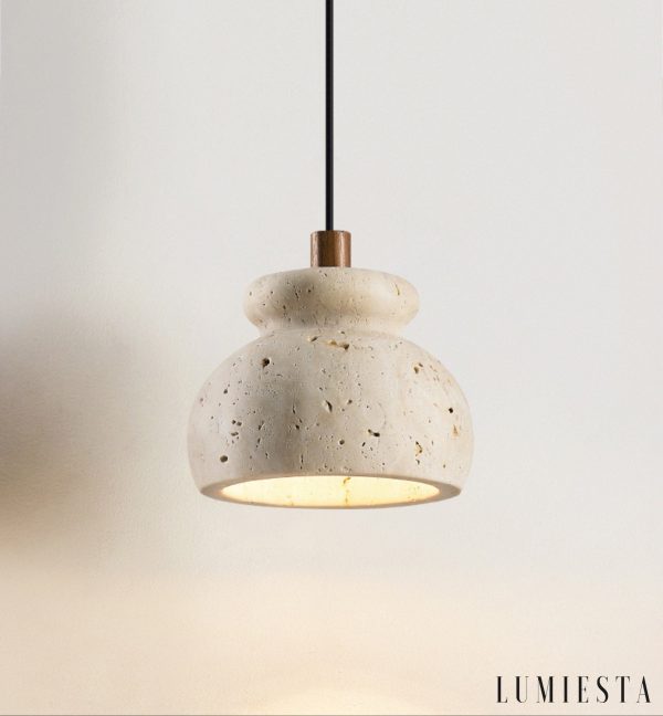 Lumiesta-travora-226-lampa-wiszca-travertynowa-ta-drewniana-do-salonu-12x9-cm-2.jpg Travora 226 - Lampa wisząca travertynowa żółta, drewniana do salonu Ø12x9 cm