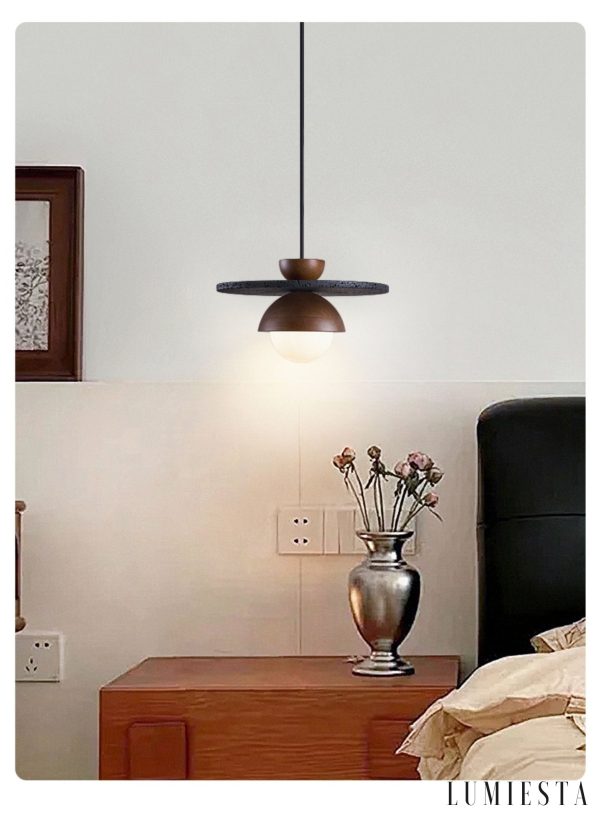 Lumiesta-tropeza-lampa-wiszca-trawertynowa-czarna-do-salonu-30x18-cm-2.jpg Tropeza - Lampa wisząca trawertynowa czarna do salonu Ø30x18 cm