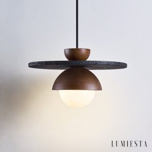 Lumiesta-tropeza-lampa-wiszca-trawertynowa-czarna-do-salonu-30x18-cm-7.jpg Tropeza - Lampa wisząca trawertynowa czarna do salonu Ø30x18 cm