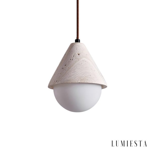 Lumiesta-tufaria-lampa-wiszca-trawertynowa-to-biaa-nad-st-16-h20-cm-2.jpg Tufaria - Lampa wisząca trawertynowa, żółto-biała, nad stół, Ø16 H20 cm