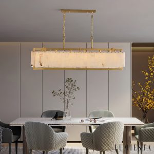 Urbisca - Lampa wisząca glamour, złota i biała do jadalni 100/125 cm