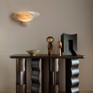 Veneziax - Plafon alabastrowy nowoczesny, biały do salonu i sypialni, Ø30 x 18 cm