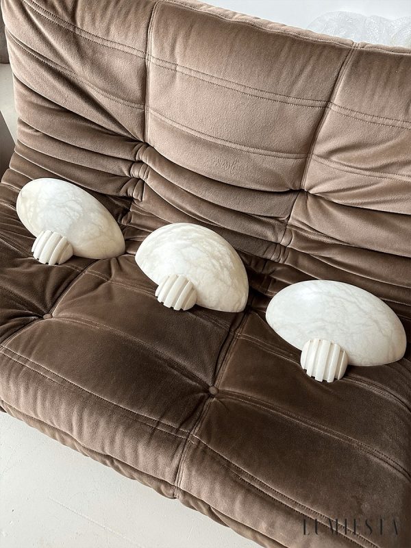 Veneziax - Plafon alabastrowy nowoczesny, biały do salonu i sypialni, Ø30 x 18 cm