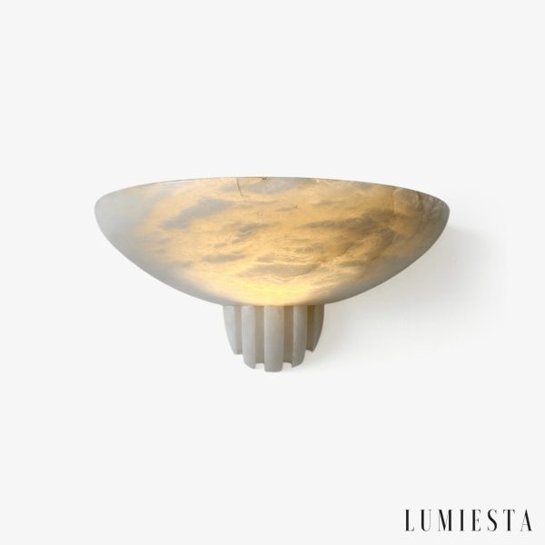 Veneziax - Plafon alabastrowy nowoczesny, biały do salonu i sypialni, Ø30 x 18 cm