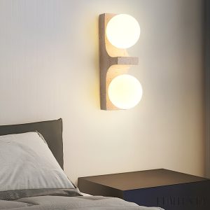 Vesuvia - Lampa wisząca trawertynowa, żółta, do salonu, Ø7 x 23/50 cm