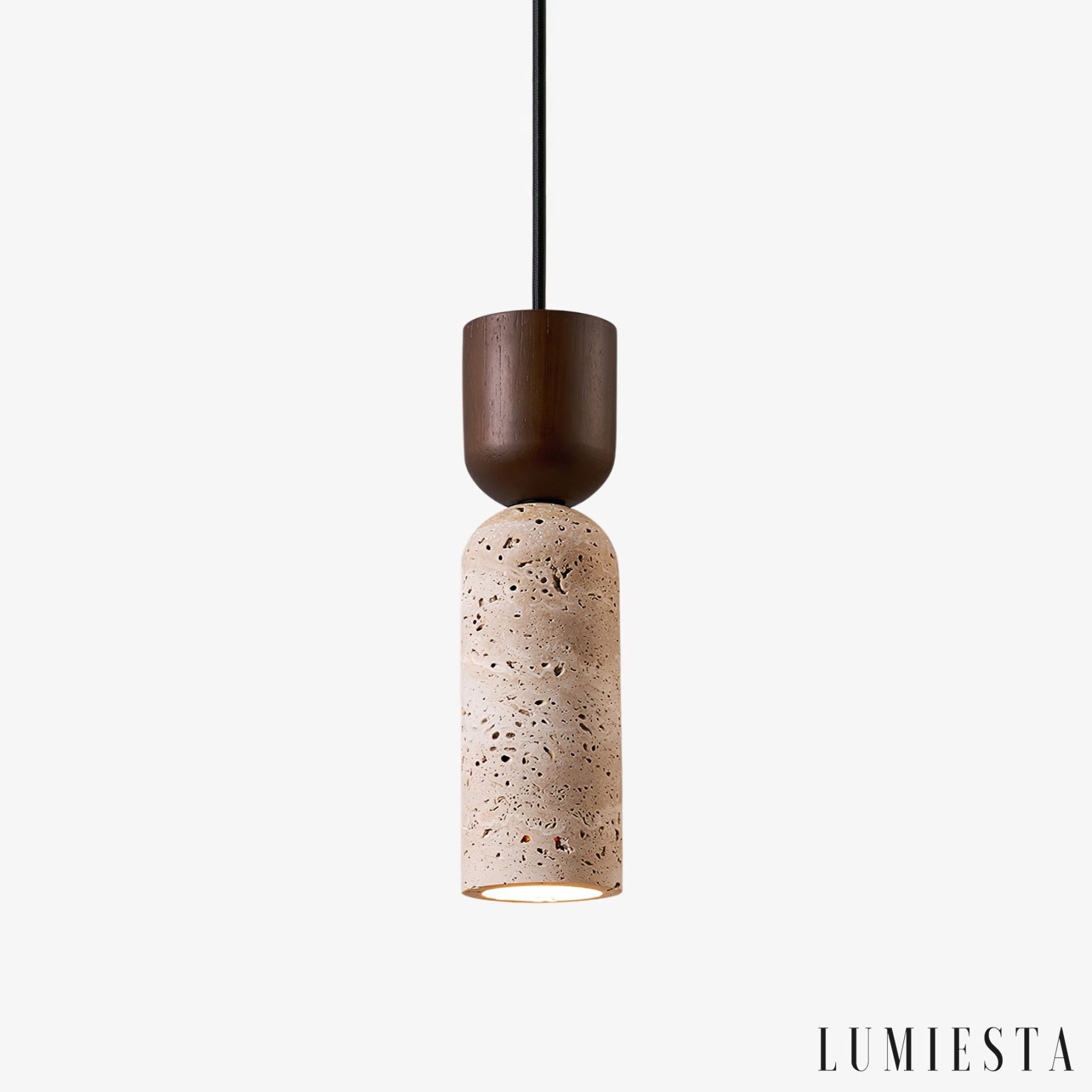 Vicenzia - lampa wisząca z żółtego trawertynu